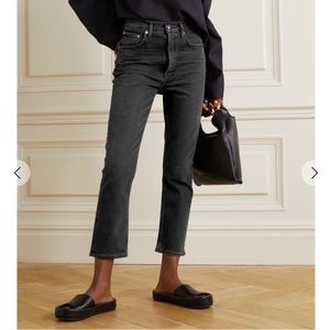 Agolde Riley Cropped High-rise straight leg jean